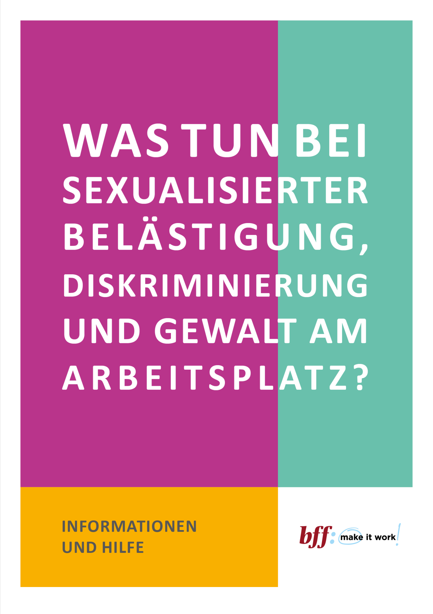 Broschüre Des Bundesverbandes Für Frauennotrufe Bff Zu Sexualisierter